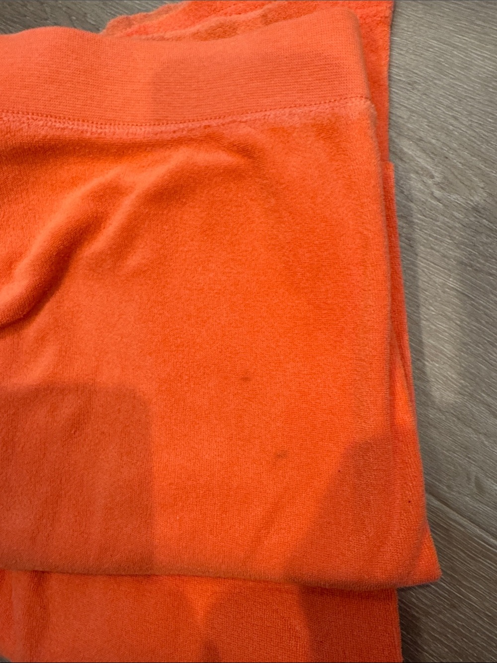 Juicy Couture Bright Orange Terry Jogger Pants with Hooded Short Sleeve Zip Top - Picture 7 of 9